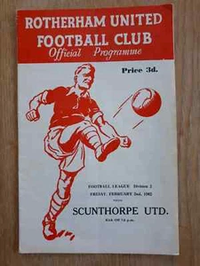 1961 1962 Rotherham United v Scunthorpe United - - Picture 1 of 1