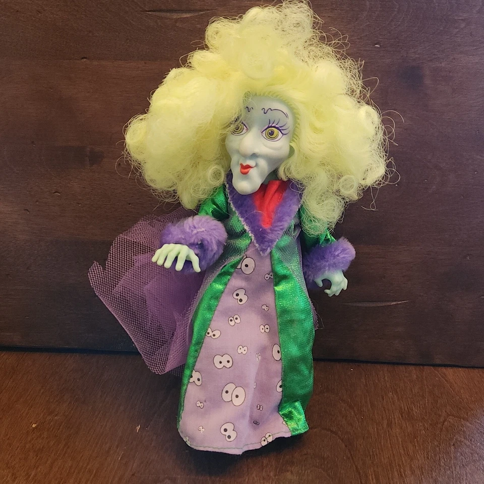 Vintage 1987 Moon Dreamers Evil Scowlene WITCH Doll 8" Ugly Glow in dark Hasbro - Image 1 of 4
