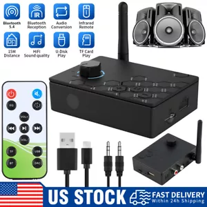 Bluetooth 5.4 Transmitter Receiver 3.5mm AUX RCA TV Home Stereo Audio Adapter - Picture 1 of 12