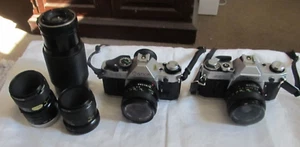 2 Canon AE-1 35mm SLR Camera with 28mm 1:2.8 Lens - Picture 1 of 24