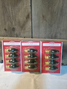 Green C9 Christmas Bulbs Putdoor Holiday Decor 3 Pack - Picture 1 of 3