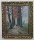 Painting Antique landscape Countryside Beginning 900 Signed Delrio Frame Coeval