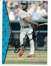 1995 Upper Deck #98 BERNARD GILKEY Autographed Baseball Card St. Louis Cardinals