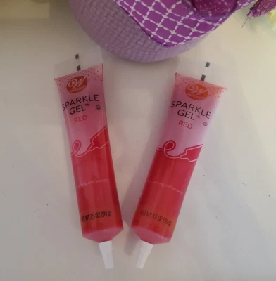 Wilton ~ Gel Brillante Rojo Decoración de Pasteles, Escritura y Acentos ❤ Paquete de 2 ~ Nuevo Foto 1 de 3