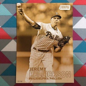JEREMY HELLICKSON #228 PHILLIES 2016 Topps Stadium Club 5X7 Gold Vers 07/10 Made - Picture 1 of 2