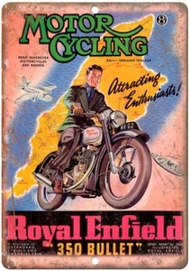 Royal Enfield Bicycle Vintage Ad Reproduction Metal Sign B329 - Picture 1 of 2