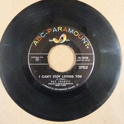 45rpm 7" single RAY CHARLES i can't stop loving you / born to lose ABC45-10330 - Image 1 of 3