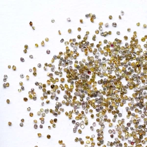 1.00 Carat Faceted Round Cut Yellow Brown Polished 0.90MM Natural Loose Diamonds - Picture 1 of 4
