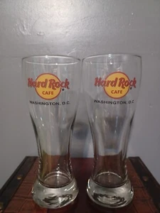 Hard Rock Cafe Washington D.C. cafe pub restaurant beer glass 8.5" tall - Picture 1 of 3