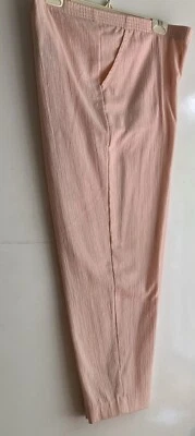 Calça feminina DONNKENNY tamanho 14 rosa cintura elástica - Imagem 1 de 4