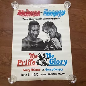 Gerry Cooney vs Larry Holmes Poster Fight Print 22x29 Don King 1982 Caesars *RIP - Picture 1 of 11
