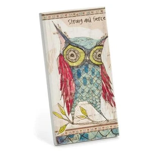 Dantini Strong Fierce Owl Wood Composite Plaque Demdaco - Picture 1 of 1
