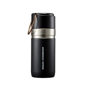 Starbucks Korea Black&Gold Stanley Hot and Cold Stainless Tumbler 500mL (16.9oz) - Picture 1 of 4