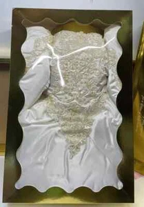 vintage satin wedding dress. 80s dress - Picture 1 of 6