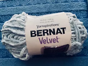 Bernat Velvet Chenile Yarn~SOFTENED BLUE-100% Polyester 10.5 oz 300g -#32008 - Picture 1 of 2