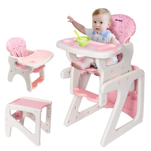 3in1 Baby High Chair Adjustable Seat Convertible Toddler Feeding Tray Chair US - Picture 1 of 8