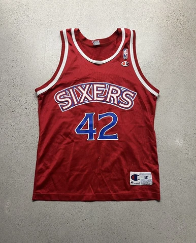 Vintage 90s Champion Philadelphia 76ers Jerry Stackhouse NBA Basketball Jersey Cover