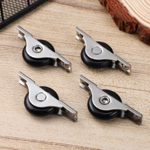 Ruedas de granero para gabinete de polea de puerta corredera de 4 piezas para rodillos de bolsillo inferiores - Imagen 1 de 10