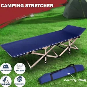 Camping Portable Stretcher Single Foldable Folding Bed Mattress Recliner Mat NS - Picture 1 of 8