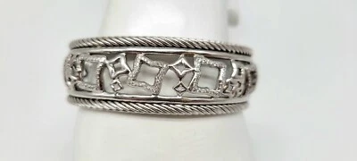 David Yurman .625 CTTW Diamond Venetian Quatrefoil Cuff 925 Sterling Silver - Image 1 of 4