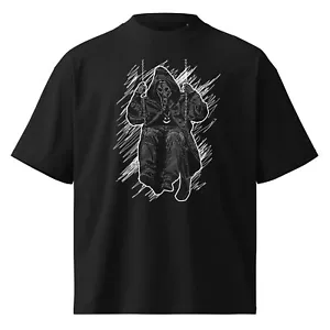 Unisex organic oversized high neck t-shirt - Picture 1 of 21