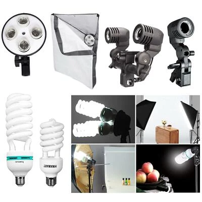 Spiral Light Bulb 45-150W Daylight 5500K E27 Holder Softbox Photography Photo UK - Image 1 of 3