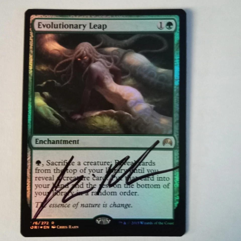 Magic The Gathering - 1x Signed Foil Evolutionary Leap (mtg) Origins - Image 1 of 1
