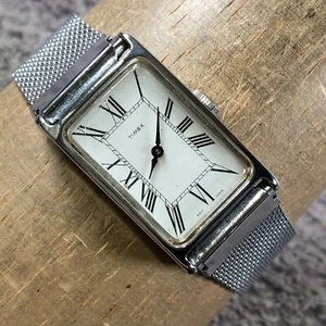 Timex Men Silver Milanese Band Mechanical Wind For Watch Parts Or Repair Only - Picture 1 of 12