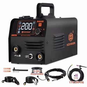 3 In1 MIG/TIG/MMA Saldatrice Semiautomatica HVM200 Saldatore Inverter Strumento - Foto 1 di 12