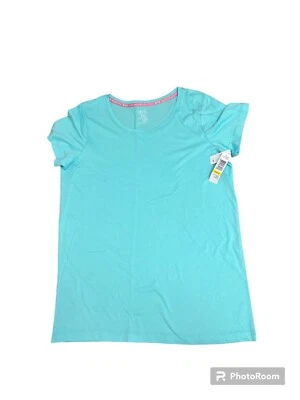 Hue Sleep Pajama Top Tee Size Medium Cotton Blend Aqua Splash  MSRP $ 38.00 - Image 1 of 2