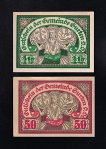 F.C. AUSTRIA , 10 and 50 HELLER 1920 , S/C- ( AUNC ) . - Picture 1 of 2