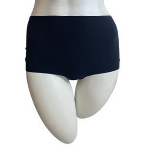 Black High-Waisted Womens Briefs Eco-Friendly Seamless Underwear Sz M- NEW - Picture 1 of 7
