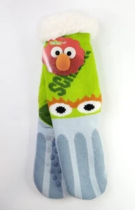 Calcetines Sesame Street Oscar the Grouch Acogedores Suaves Cálidos Antideslizantes Invierno gr/azul - Imagen 1 de 2