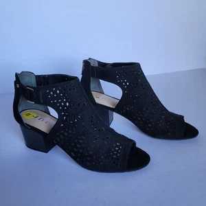 Unisa Odeka Peep Toe Block Heel Cutouts Upper Suede Sandals. Size 9M - Picture 1 of 10