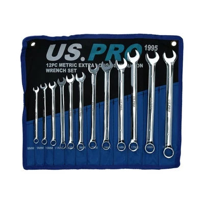 Llave inglesa combinada métrica MM de 12 piezas extra larga 8 mm - 19 mm 12... - Imagen 1 de 4