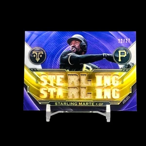 2019 Topps Triple Threads Game Used Relics Starling Marte /27 SP Pirates Mets - Bild 1 von 9