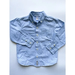 Boys Janie and Jack Light Blue Oxford Cotton Dress Shirt Size 4T - Picture 1 of 5