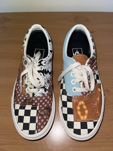 Scarpe da skate Vans Era Tiger Patchwork Paisley Check Tela Taglia Uomo 5 Donna 6 5