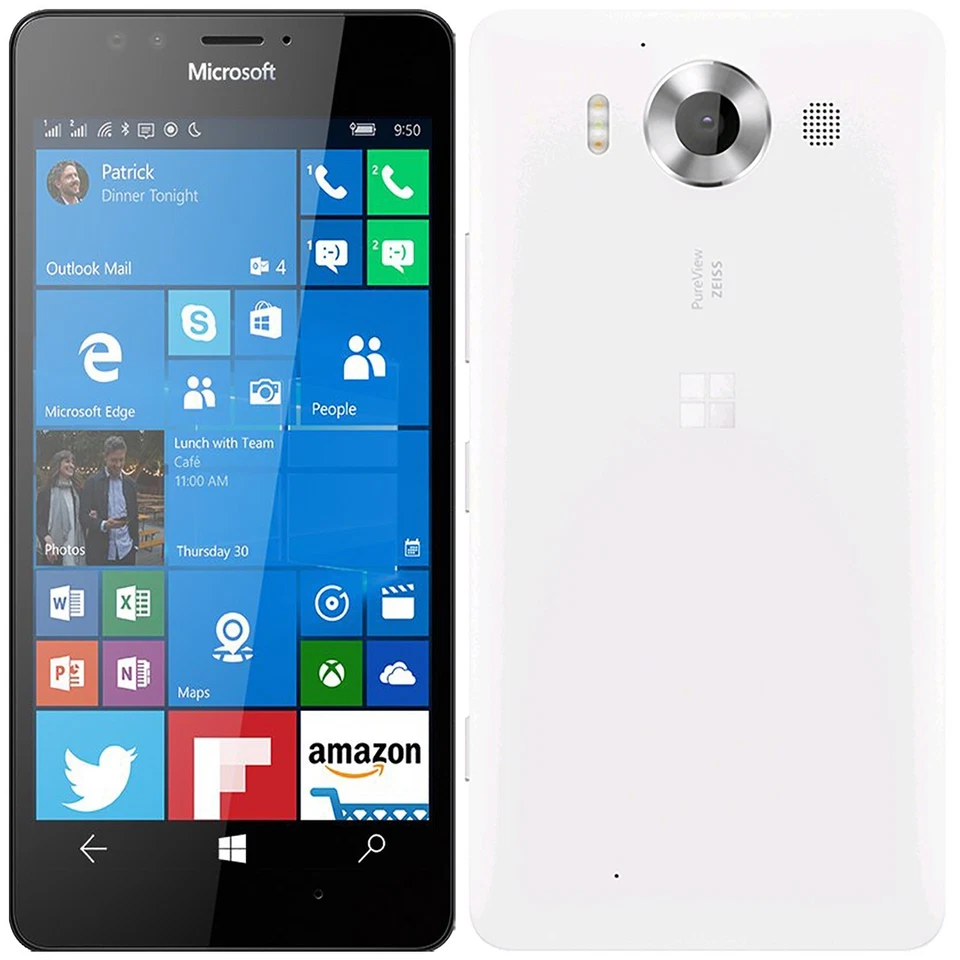 Microsoft Lumia 950 4G White 32GB + 3GB Single-SIM Factory Unlocked GSM NEW - Image 1 of 3