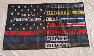 First Responder Flagge Feuerwehr EMS Polizei Korrekturen Depesche Krankenschwester Militär - Bild 1 von 5