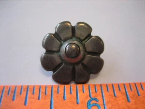 Vintage 11/16ths" TAXCO 980 Sterling Silver Metal Flower Button - M21 - Picture 1 of 5