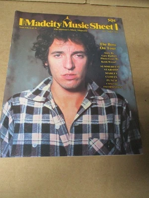 Madcity Music Sheet Magazine July-August 1978 Cover: Bruce Springsteen B302 PB - Image 1 of 4