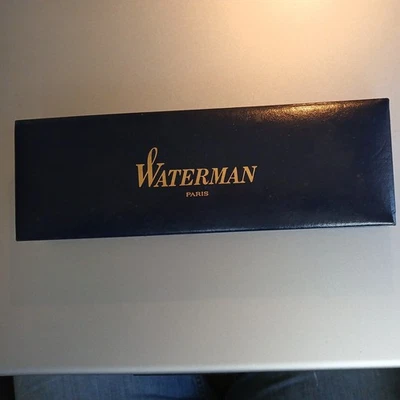 Caneta-tinteiro Waterman azul mármore nova na caixa, feita na França - Imagem 1 de 4