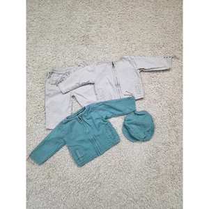 Bloom Love Jungen Cord Outfit 12-18 Monate Set 4-teilig Jacke Hose Mütze grün beige - Bild 1 von 20