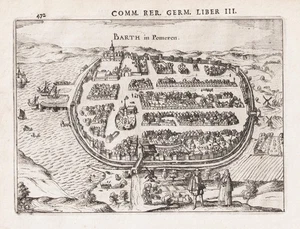 Barth Mecklenburg-Vorpommern Gesamtansicht Kupferstich Bertius 1616 327482 - Bild 1 von 1