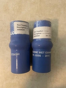 Trident Marine 272V Reinforced VHT 100% Blue Silicone Exhaust Bellows - 2" ID - Bild 1 von 2