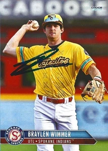 Braylen Wimmer Signed 2025 Choice Spokane Indians Team Set Card Auto Rockies - Picture 1 of 2