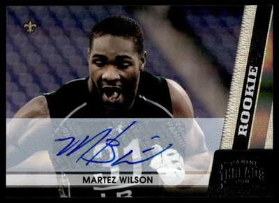 2011 Panini Threads Martez Wilson Rookie Auto Saints #214 A1 - Image 1 of 2
