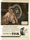 1946 Fisk Tires Boy Masco veut venir le long Harold Anderson art publicité imprimée