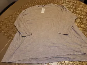 Style & Co Drapey Tee Shirt Oatmeal Long Sleeve Oversized Top Womens XL - Picture 1 of 3